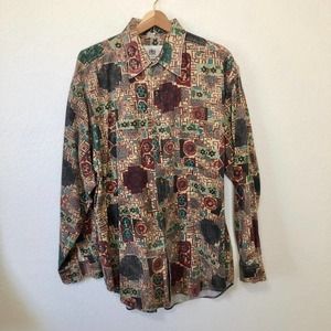 Vintage Territory Ahead Long Sleeve Button Up Shirt